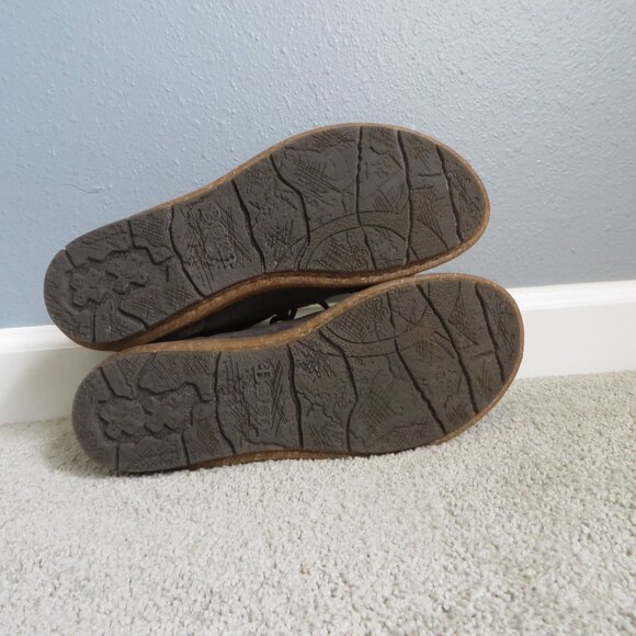 Born Womens Temple Ankle Boots Size 10 Dark Gray Distressed/Brown Leather F32517 - Picture 11 of 11